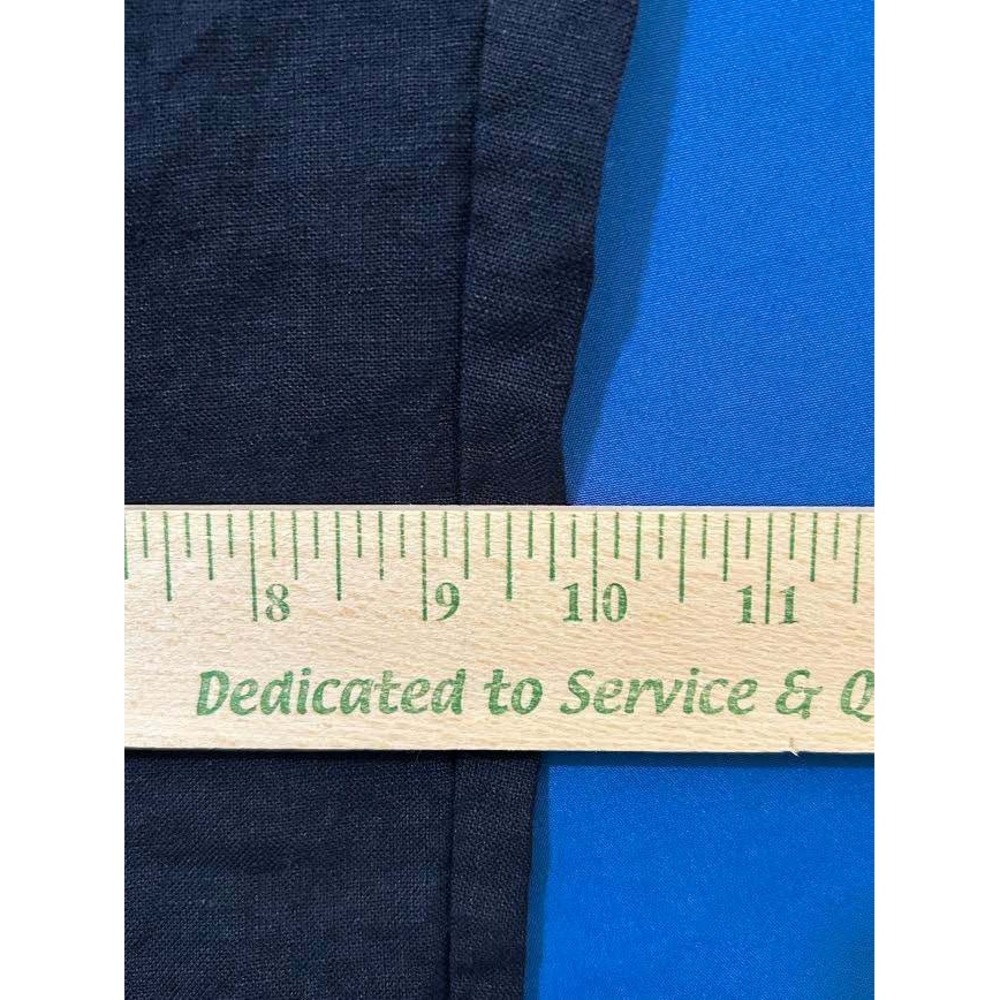 Quince Women Deep Navy European Linen Pants Elastic Waist Straight Leg Size L - Picture 7 of 8